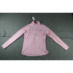 New Ralph Lauren RLX Pullover Womens Small Pink 1/4 Zip Long Sleeve Golf